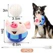 Interactive Dog Toys, Jumping Squeaky Dog Toys Music Modes, Rechargeable Moving Dog Chew Toys(Blue)