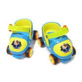 Adjustable Quad Roller Skates Shoes with Safe Lock Mode (Blue)