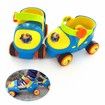 Adjustable Quad Roller Skates Shoes with Safe Lock Mode (Blue)