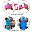 Adjustable Quad Roller Skates Shoes with Safe Lock Mode (Blue)