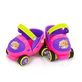 Adjustable Quad Roller Skates Shoes with Safe Lock Mode for Beginners (Pink)