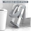 Potty Training Seat with Step Stool Ladder,Toddler Potty Training Toilet,Potty Chair Adjustable Potty Seat with Anti-Slip Wide Steps Splash Guard Safety Handles