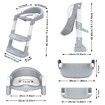 Potty Training Seat with Step Stool Ladder,Toddler Potty Training Toilet,Potty Chair Adjustable Potty Seat with Anti-Slip Wide Steps Splash Guard Safety Handles