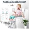 Potty Training Seat with Step Stool Ladder,Toddler Potty Training Toilet,Potty Chair Adjustable Potty Seat with Anti-Slip Wide Steps Splash Guard Safety Handles