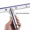 Swimming Pool Brush for Cleaning Pool Walls,Tiles & Floors,Heavy Duty 18" Aluminum Stainless Steel Wire Bristle Pool Scrub Brush for Curved Cleaning Brushes with EZ Clips