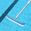 Swimming Pool Wall & Tile Brush,18" Heavy Duty Vinyl Polished Aluminum Back Cleaning Brush Head Designed for Cleans Walls,Tiles & Floors,Nylon Bristles Brush Head with EZ Clips (Pole not Included)
