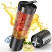 Portable Blender,Personal Size Blender for Shakes and Smoothies with 6 Ultra Sharp Blades,16 Oz Mini Blender USB Rechargeable Magnetic (Black)