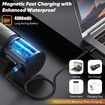 Portable Blender,Personal Size Blender for Shakes and Smoothies with 6 Ultra Sharp Blades,16 Oz Mini Blender USB Rechargeable Magnetic (Black)