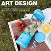Portable Blender,270 Watt for Shakes and Smoothies Waterproof Blender USB Rechargeable with 20oz Blender Cups with Travel Lid (Blue,20oz)
