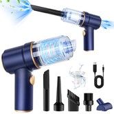 Handheld Car Vacuum Cleaner,9000Pa Vacuum Cleaner and Air Duster,120W High Power Wet and Dry Handheld Car Vacuum Cleaner with LED Light and Multi-Nozzles