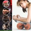 Ab Wheel Roller with Elbow Support,Automatic Rebound Abdominal Wheel,Ab Wheel Roller for Core Workout,Smartsaker Ab Wheel Roller with Phone Holder,Coreflex 4d Ab Wheel Roller for Office,Home,Outdoor (Orange)