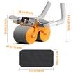 Ab Wheel Roller with Elbow Support,Automatic Rebound Abdominal Wheel,Ab Wheel Roller for Core Workout,Smartsaker Ab Wheel Roller with Phone Holder,Coreflex 4d Ab Wheel Roller for Office,Home,Outdoor (Orange)