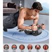 Ab Wheel Roller with Elbow Support,Automatic Rebound Abdominal Wheel,Ab Wheel Roller for Core Workout,Smartsaker Ab Wheel Roller with Phone Holder,Coreflex 4d Ab Wheel Roller for Office,Home,Outdoor (Black)