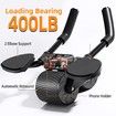 Ab Wheel Roller with Elbow Support,Automatic Rebound Abdominal Wheel,Ab Wheel Roller for Core Workout,Smartsaker Ab Wheel Roller with Phone Holder,Coreflex 4d Ab Wheel Roller for Office,Home,Outdoor (Black)