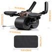 Ab Wheel Roller with Elbow Support,Automatic Rebound Abdominal Wheel,Ab Wheel Roller for Core Workout,Smartsaker Ab Wheel Roller with Phone Holder,Coreflex 4d Ab Wheel Roller for Office,Home,Outdoor (Black)