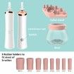Makeup Brush Cleaner and Dryer Machine Electric Cosmetic Automatic Brush Spinner with 8 Size Rubber Collars(Pink)