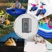 Electric Air Pump for Inflatables Mini Portable Rechargeable Inflate Deflate Pump with Camping Light for Air Mattress Swimming Rings Pool Raft Bed