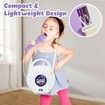 (Purple)Karaoke Machine for Kids, Portable Singing Machine Karaoke Toys with 2 Microphone,Party Favor Birthday Gifts for Toddlers Boys And Girls