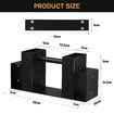 Firewood Storage Holder Campfire DIY Fireplace Wood Rack Log Bracket Adjustable Fire Pit Stand Indoor Outdoor Black