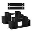 Firewood Storage Holder Campfire DIY Fireplace Wood Rack Log Bracket Adjustable Fire Pit Stand Indoor Outdoor Black