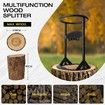 Log Firewood Splitter Set with Hammer Manual Wood Splitting Cutter Kindling Cutting Fireplace BBQ Camping Tool Outdoor Steel