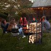 Fire Place Tool Kit 5in1 Firewood Storage Rack Firepit Wood Holder Campfire Metal Stove Log Carrier Stand