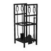 Fire Place Tool Kit 5in1 Firewood Storage Rack Firepit Wood Holder Campfire Metal Stove Log Carrier Stand
