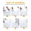 6pcs Shoe Storage Boxes Large Plastic Stackable Clear Containers Organiser Display Cases for Sneaker Clothes Bins with Lids