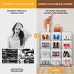 10pcs Shoe Storage Boxes Plastic Large Clear Stackable Organiser Bins Containers Sneaker Display Cases Organizer with Lids