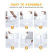 10pcs Shoe Storage Boxes Plastic Large Clear Stackable Organiser Bins Containers Sneaker Display Cases Organizer with Lids