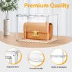 4pcs Shoe Storage Boxes Large Plastic Stackable Clear Containers Sneaker Handbag Clothes Organiser Display Bins with Door