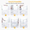 4pcs Shoe Storage Boxes Large Plastic Stackable Clear Containers Sneaker Handbag Clothes Organiser Display Bins with Door