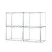 4pcs Shoe Storage Boxes Large Plastic Stackable Clear Containers Sneaker Handbag Clothes Organiser Display Bins with Door