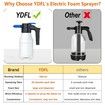 1.5 Liters Electric Foam Sprayer with USB, Pressurized Foam Sprayer for Car Washing,Foam Sprayer for Home, Garden and Car Beauty and Cleaning
