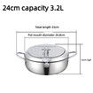 1pc Stainless Steel Deep Fryer with Temperature Control and Oil Filter Rack Perfect for French Fries,Chicken Compatible with Gas and Electric Stoves