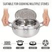1pc Stainless Steel Deep Fryer with Temperature Control and Oil Filter Rack Perfect for French Fries,Chicken Compatible with Gas and Electric Stoves