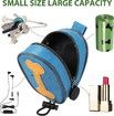 Dog Poop Bag Holder Pet Waste Bag Dispenser Polyester Pouch Portable Poo Dropping Sack for Outdoor Walking, Light Blue