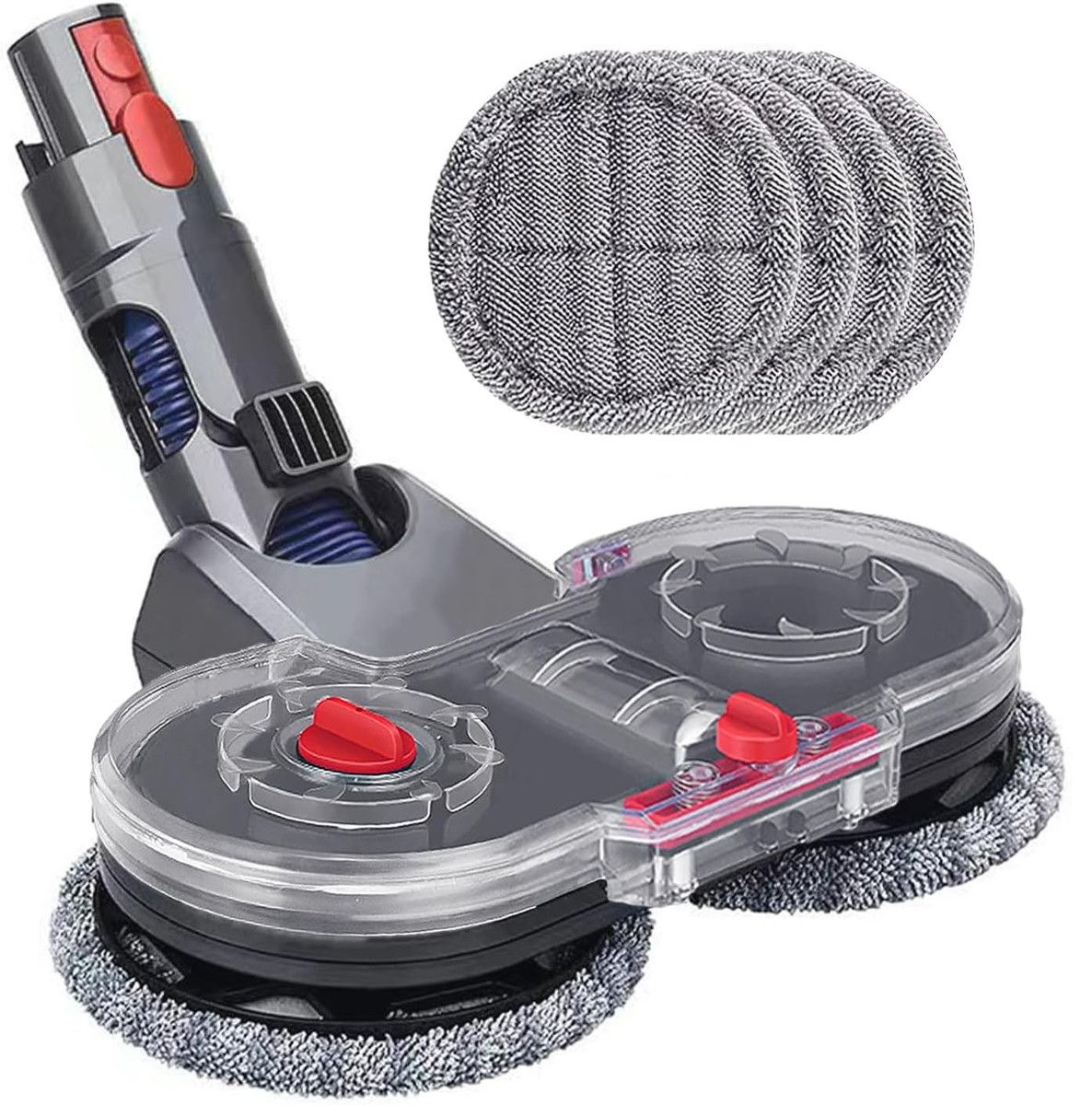 Mop Head for V15 V11 V10 V8 V7 Vacuum Cleaners, Electric Mop Attachment with Detachable Water Tank and 6 Reusable Mop Pads