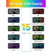 Super Loud Alarm Clock for Heavy Sleepers,Digital Clock with 7 Color NightLight,Adjustable Volume,Dimmer,Small Clocks for Bedrooms (Black+RGB)