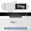 Dishwasher Magnet Clean Dirty Sign,Farmhouse Rustic Wood Design Black and White Non-Scratch/Easy to Read & Slide/Strong Magnet Clean Dirty Magnet (Silver)