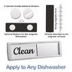 Dishwasher Magnet Clean Dirty Sign,Farmhouse Rustic Wood Design Black and White Non-Scratch/Easy to Read & Slide/Strong Magnet Clean Dirty Magnet (Silver)