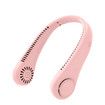Rechargeable Bladeless Neckband Fans Air Cooler Summer Air Cooling Hanging Neck Fan Leafless Twistable Usb VentilatorPink