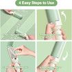 Pet Hair Remover Roller, Reusable Dog and Cat Hair Remover with Comfortable Non-Slip Handle, Portable Pet Hair Removal Tool with Base (Green),1 Pack