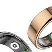 Smart Ring Fitness Tracker Ring, Multi-Modes Fitness Tracker Rate Pedometer Sleep Monitoring Waterproof Bluetooth Connectivity(Gold-US 11#)