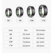 Smart Ring Fitness Tracker Ring, Multi-Modes Fitness Tracker Rate Pedometer Sleep Monitoring Waterproof Bluetooth Connectivity(Black-US 10#)