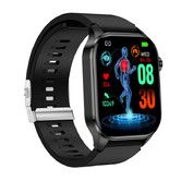 2.04 inch AMOLED HD Screen  Composition Measurement ECG Electrocardiogram bluetooth Call  Rate  Pressure SpO2 Monitor IP68 Waterproof Brown