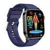 2.04 inch AMOLED HD Screen Composition Measurement ECG Electrocardiogram bluetooth Call Rate Pressure SpO2 Monitor IP68 Waterproof Smart Watch Blue