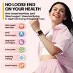 Ultra-large 2.03 inch HD Display Voice Calling HiFi bluetooth Phone Calls and Fitness Tracking Smart Watch Black