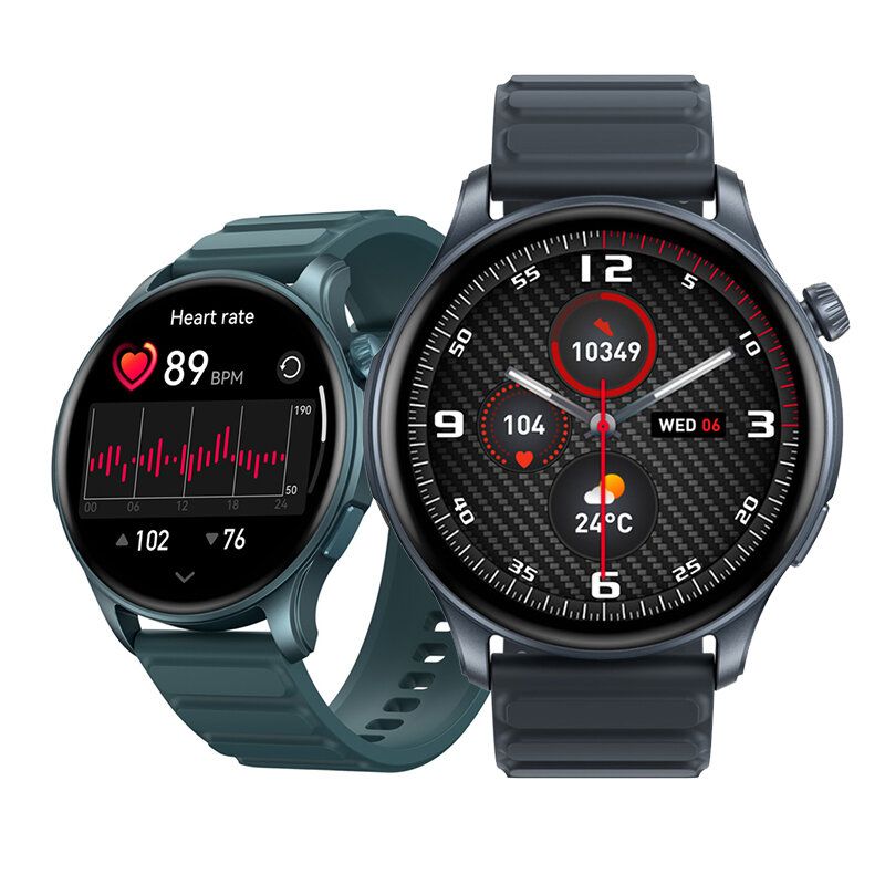 1.43inch AMOLED Display bluetooth Call Rate Pressure SpO2 Monitor Breathing Training Women's Sleep Monitoring IP68 Waterproof Grey