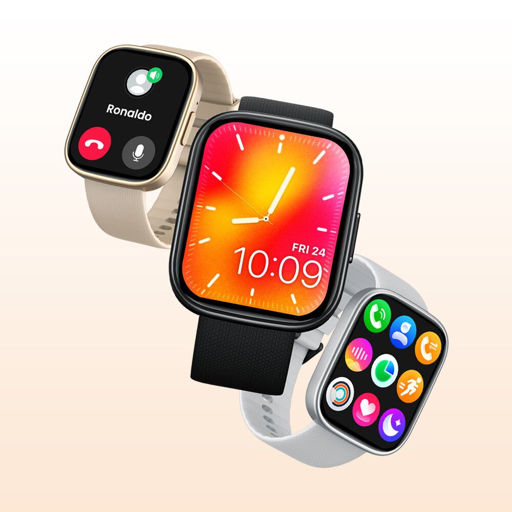 2.15 inch Ultra-large 415*505pixels HD AMOLED 24H Rate SpO2 Hifi bluetooth Phone Call BT5.2 Smart Watch Silver